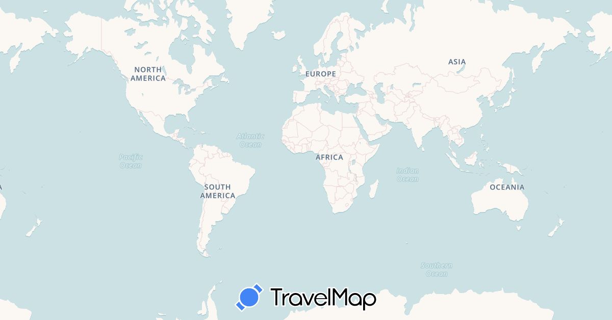 TravelMap itinerary: driving, plane, cycling, hiking, electric vehicle in France, French Polynesia, United States (Europe, North America, Oceania)
